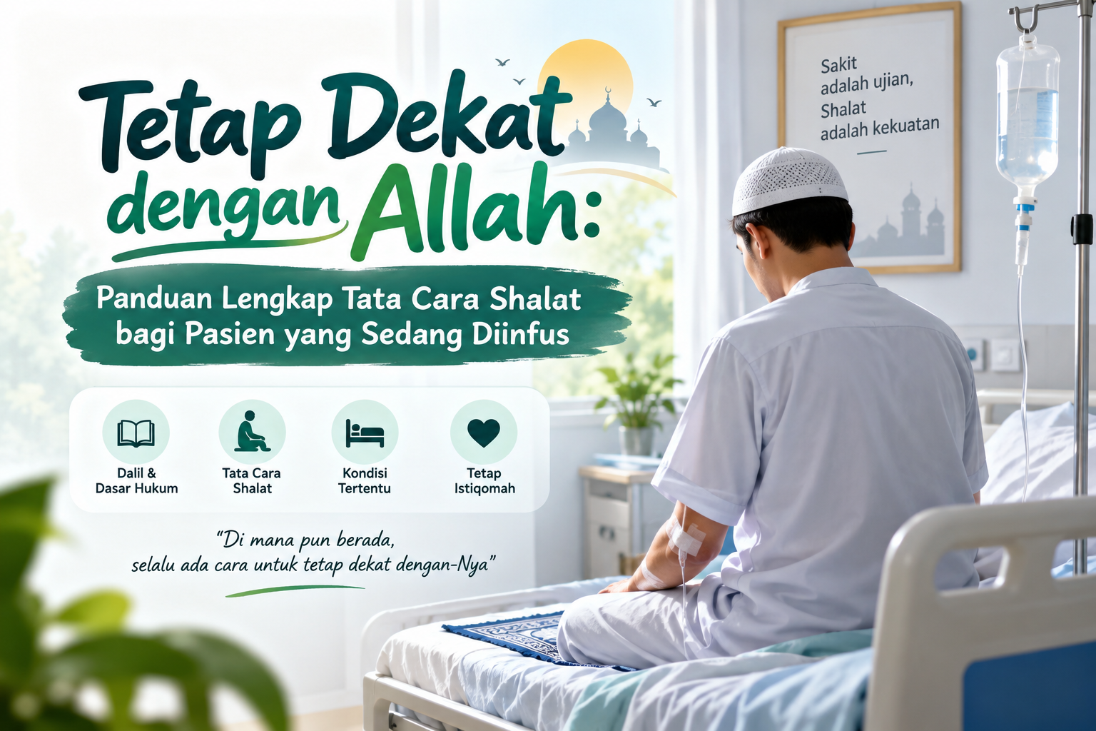 Tetap Dekat dengan Allah: Panduan Lengkap Tata Cara Shalat bagi Pasien yang Sedang Diinfus
